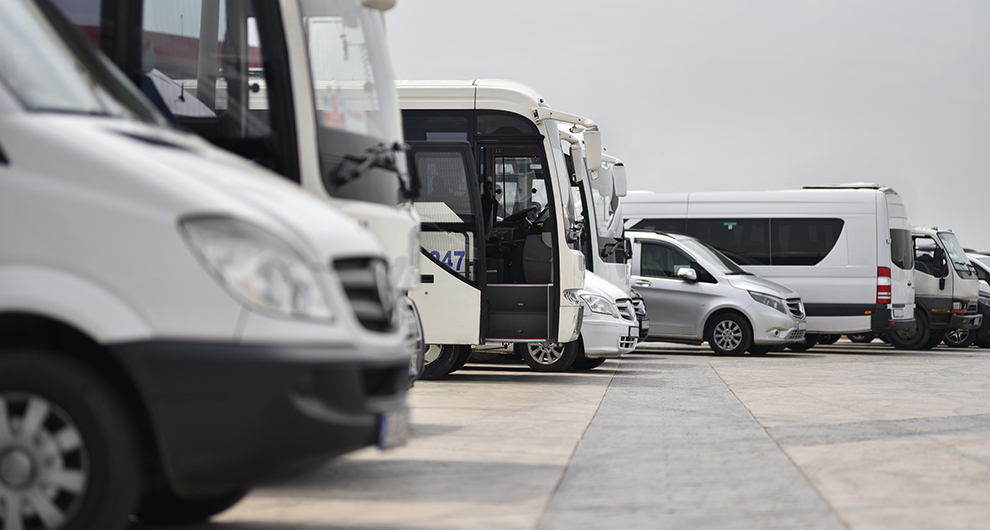 Fleet of various vehicles